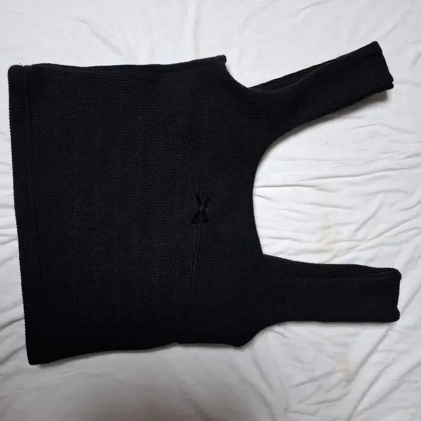 [BUNJANG] Merlinew Ribbed Square Neck Bustier / (새상품) merlinew 멀리뉴 오브 리본 골지 스퀘어넥 뷔스티에