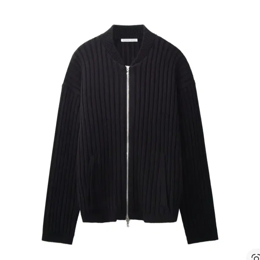 [BUNJANG] Polytelu Human Index Knit Zip Up Black / 3) 폴리테루 휴먼인덱스 휴먼 니트 집 업 블랙