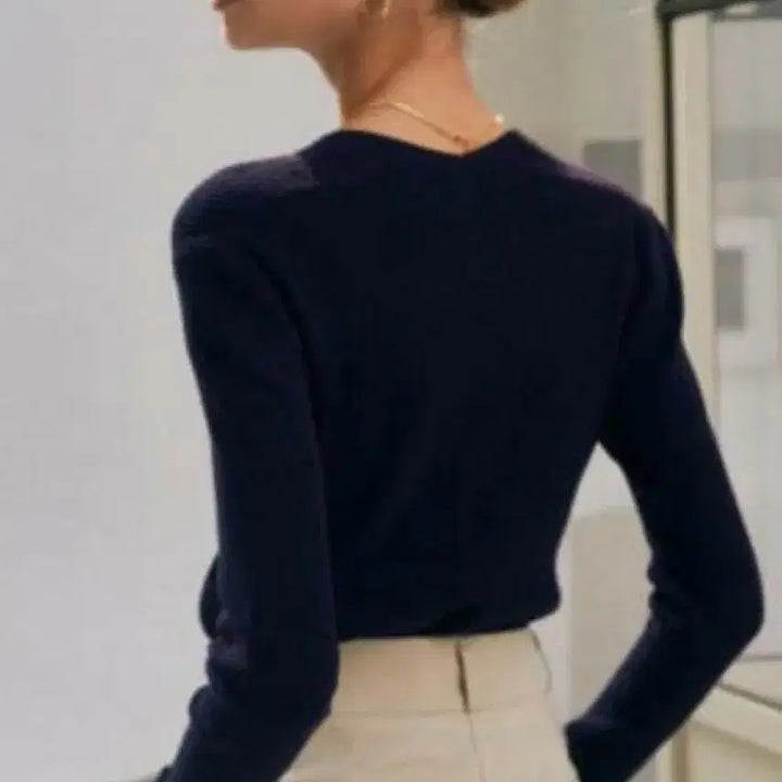 [BUNJANG] Nick&amp;Nicole V-neck Cardigan Navy / (텍O 새상품)닉앤니콜 브이넥 가디건 네이비
