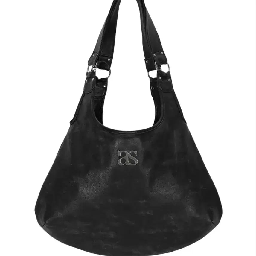 [SOLD OUT] 애즈온 블랙 숄더백 RICKY SHOULDER BAG / CRACK BL