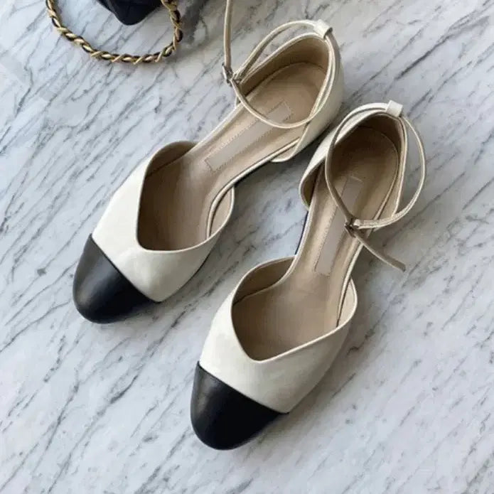 [BUNJANG] J.MINE Strap Colorblock Flat Shoes / 제이마인 스트랩 배색 플랫 쇼쉬르라팡 비비앤슈슈