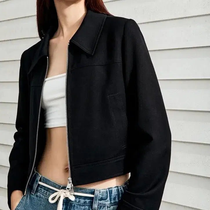 [BUNJANG] MIXXO Two-Way Zip-Up Jacket Light Beige S / (새상품 텍O) 미쏘 투웨이 집업자켓 라이트베이지 s