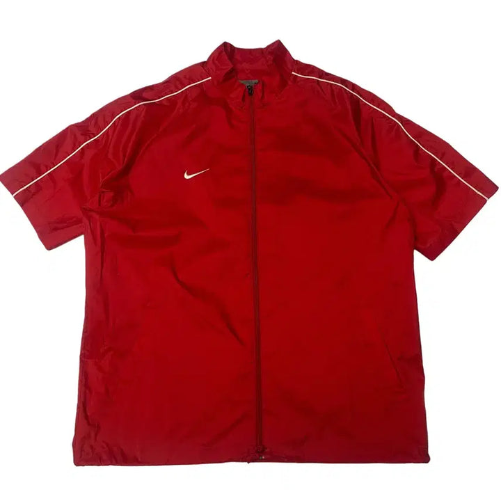 [BUNJANG] Nike 00s Swoosh Big Logo Red Windbreaker / 나이키 00s 스우시 빅로고 레드반팔바람막이 105