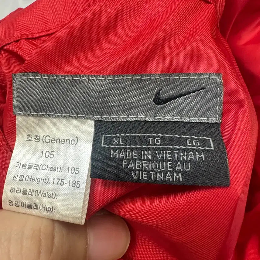 [BUNJANG] Nike 00s Swoosh Big Logo Red Windbreaker / 나이키 00s 스우시 빅로고 레드반팔바람막이 105
