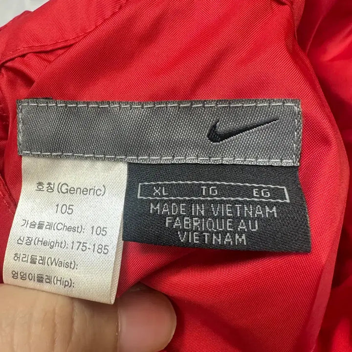 [BUNJANG] Nike 00s Swoosh Big Logo Red Windbreaker / 나이키 00s 스우시 빅로고 레드반팔바람막이 105
