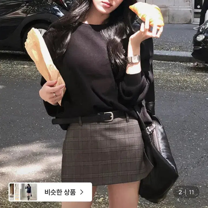 [BUNJANG] Slow and Check Mute Mini Skirt Pants (L) / (새상품) 슬로우앤드 체크 뮤트 미니스커트팬츠 L