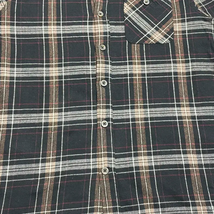 [SOLD OUT] JPN 일본 빈티지 y2k 아메카지 브라운 블랙 플란넬 체크 셔츠 L