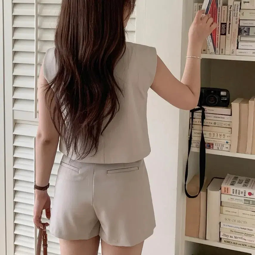 [BUNJANG] FitsOn A-Line Tailored Skirt Pants Beige / (텍O) 핏츠온 벤느 a라인 테일러 치마바지 베이지