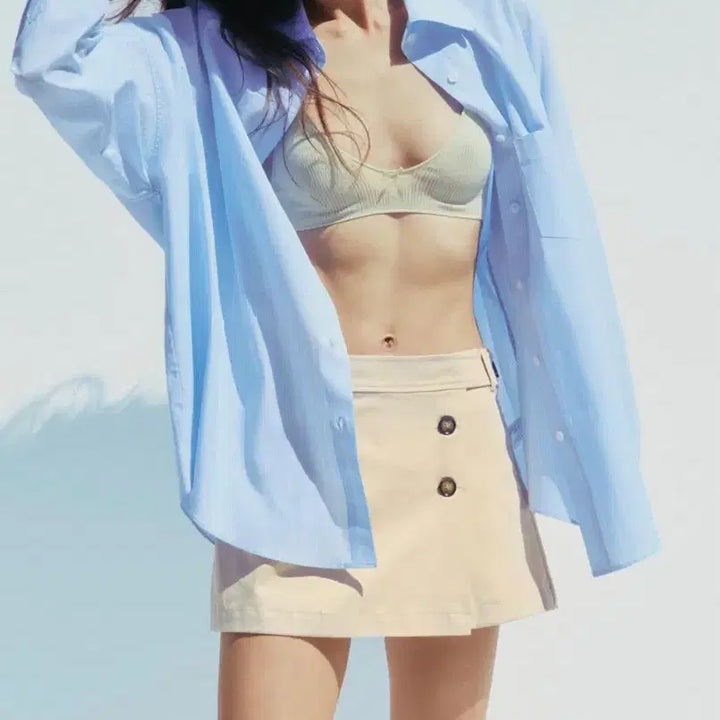 [BUNJANG] Zara Trench Button Skirt Pants Camel M / (텍O) 자라 트렌치 버튼 스커트 팬츠 camel m