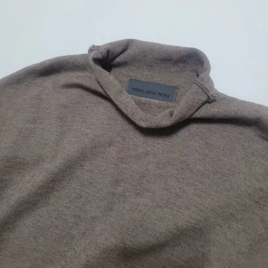 [BUNJANG] Brown Turtleneck Knit Dress / 브라운 목폴라 니트 원피스