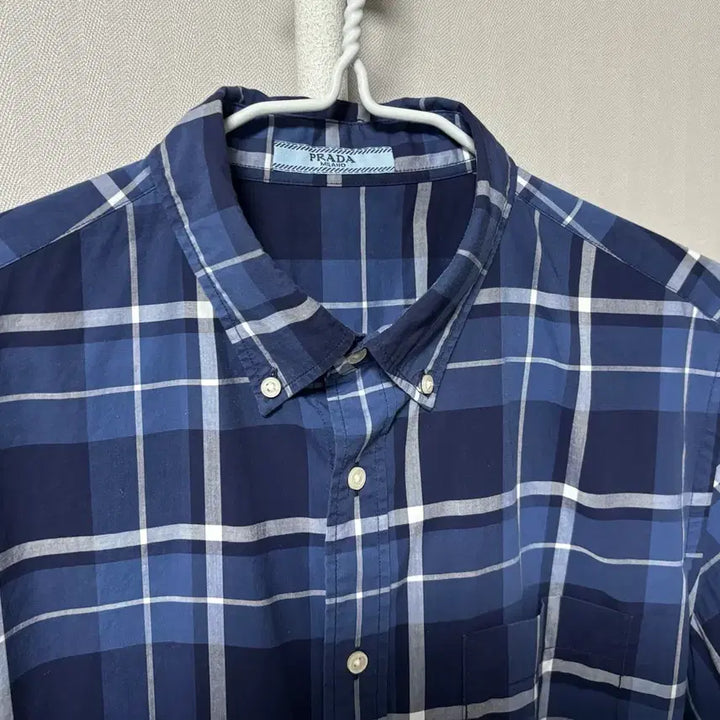 [BUNJANG] Prada Blue Check Shirt / 프라다 블루 체크 셔츠