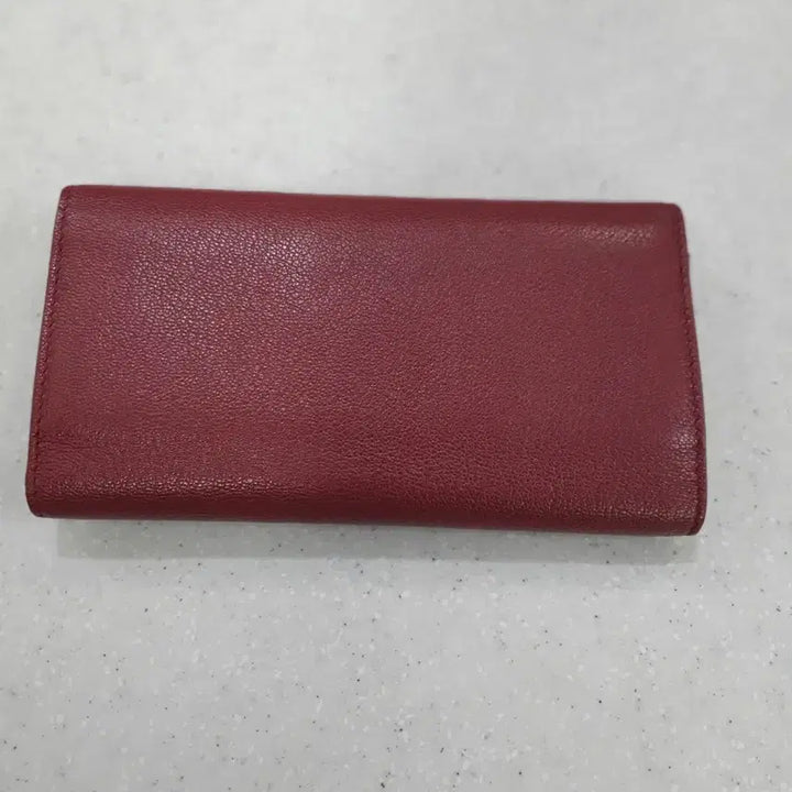 [BUNJANG] Burberry D-Ring Leather Long Wallet - Burgundy Women&
