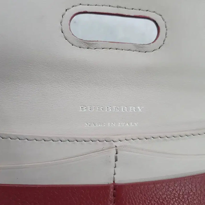 [BUNJANG] Burberry D-Ring Leather Long Wallet - Burgundy Women&