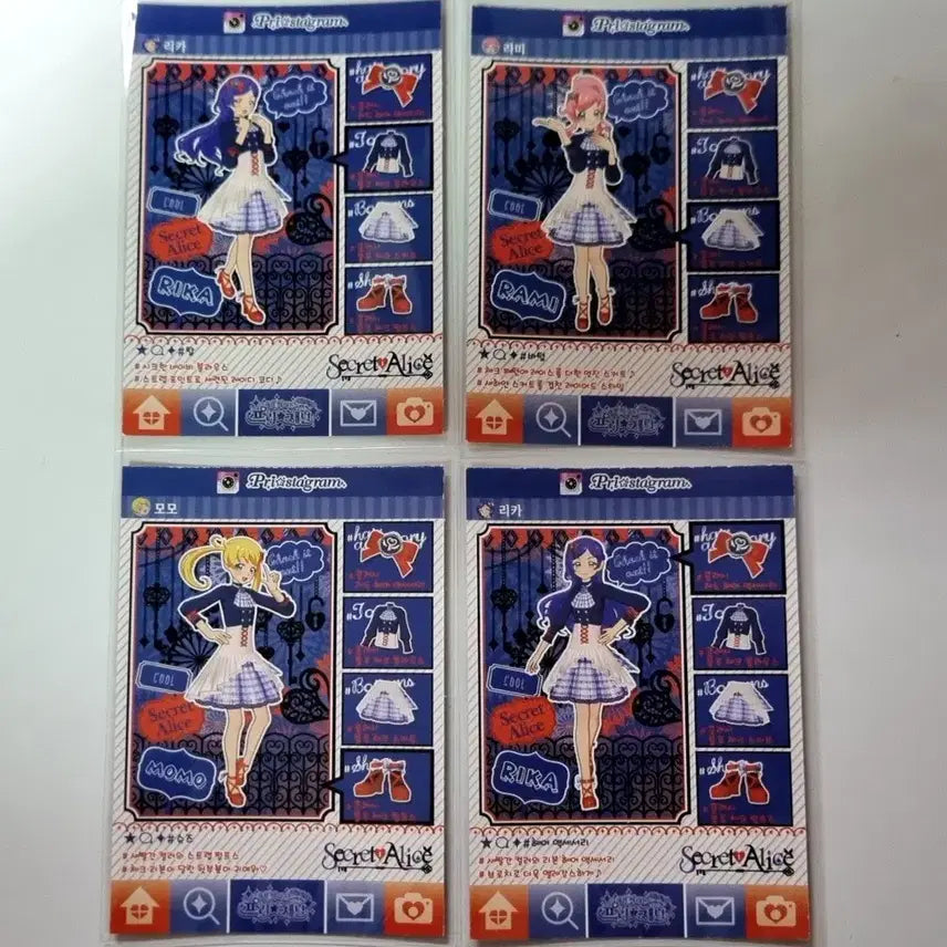 [BUNJANG] Pri-Chan Promo Ticket Set Classic Blue Check / (일괄) 프리채널 프로모 티켓 세트 고전 완구 클래시 블루 체크
