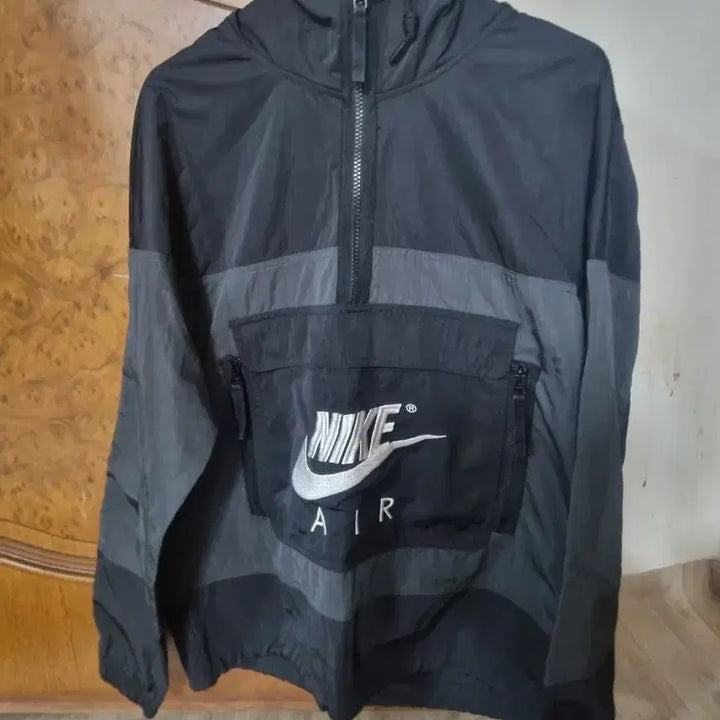 [BUNJANG] Nike Air Anorak Windbreaker Jacket (Black) - Size M / 새상품급) 나이키 AIR 아노락 바람막이 블랙.  M/L