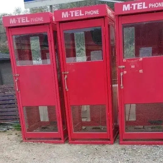 [BUNJANG] Vintage Red Telephone Booth Garden Ornament / 빨간색 공중전화 부스 정원장식품 공중전화 박스