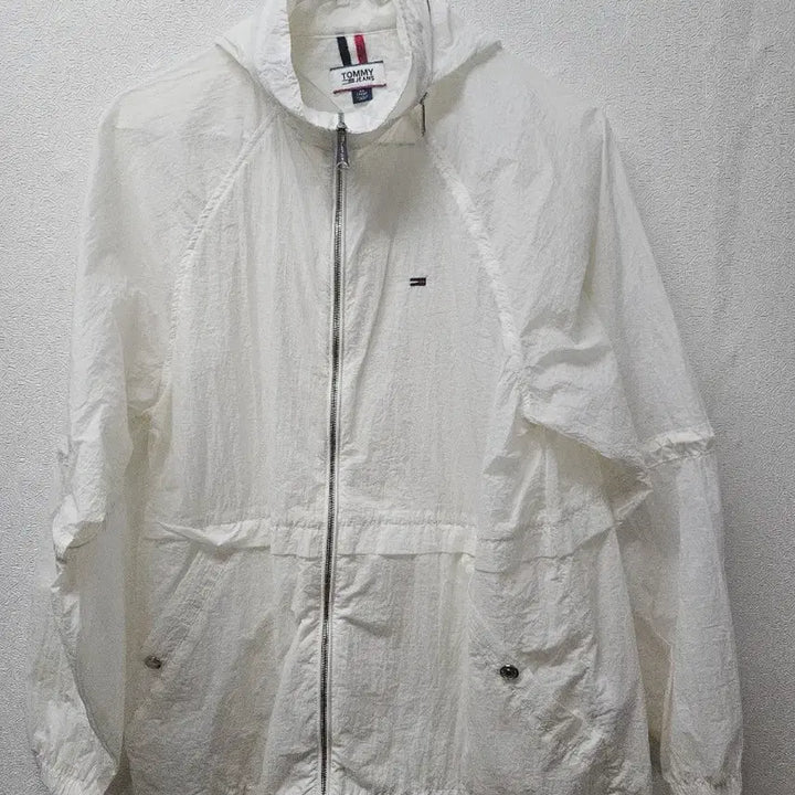 [SOLD OUT] 타미힐피거 화이트 바람막이 후드 집업  XS