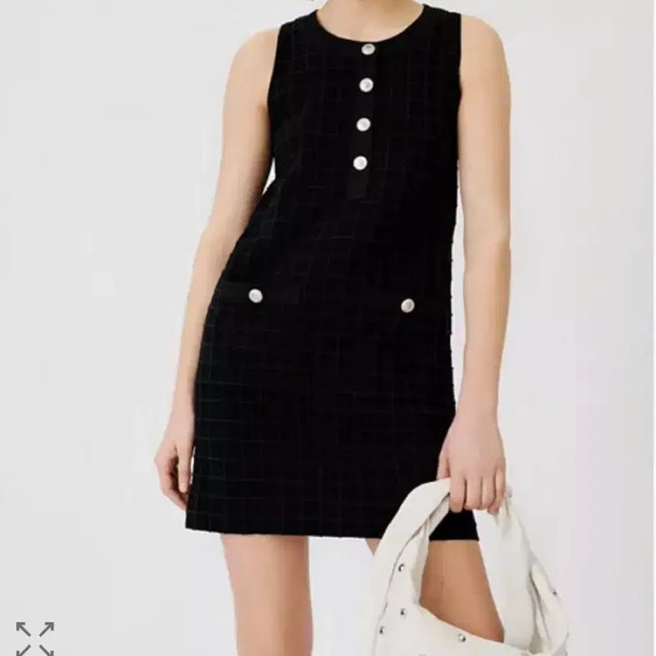 [BUNJANG] Maje Black Knit Mini Dress / 마쥬 블랙 니트 원피스 36사이즈