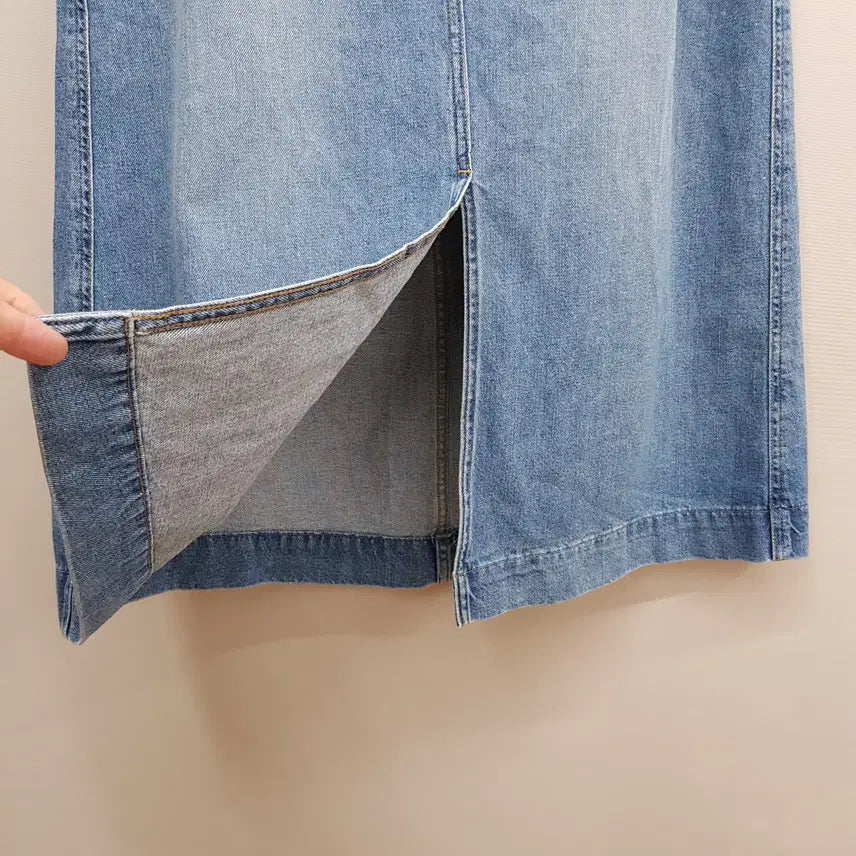 [BUNJANG] SJSJ Denim A-Line Long Skirt / 한섬 SJSJ 2024 데님 A라인 롱 스커트 67-98사이즈