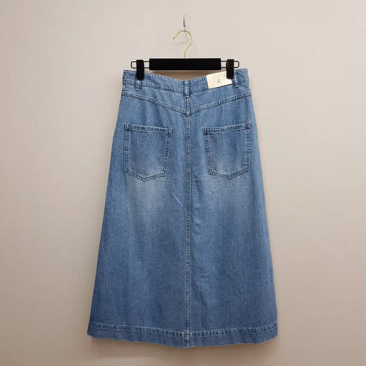 [BUNJANG] SJSJ Denim A-Line Long Skirt / 한섬 SJSJ 2024 데님 A라인 롱 스커트 67-98사이즈