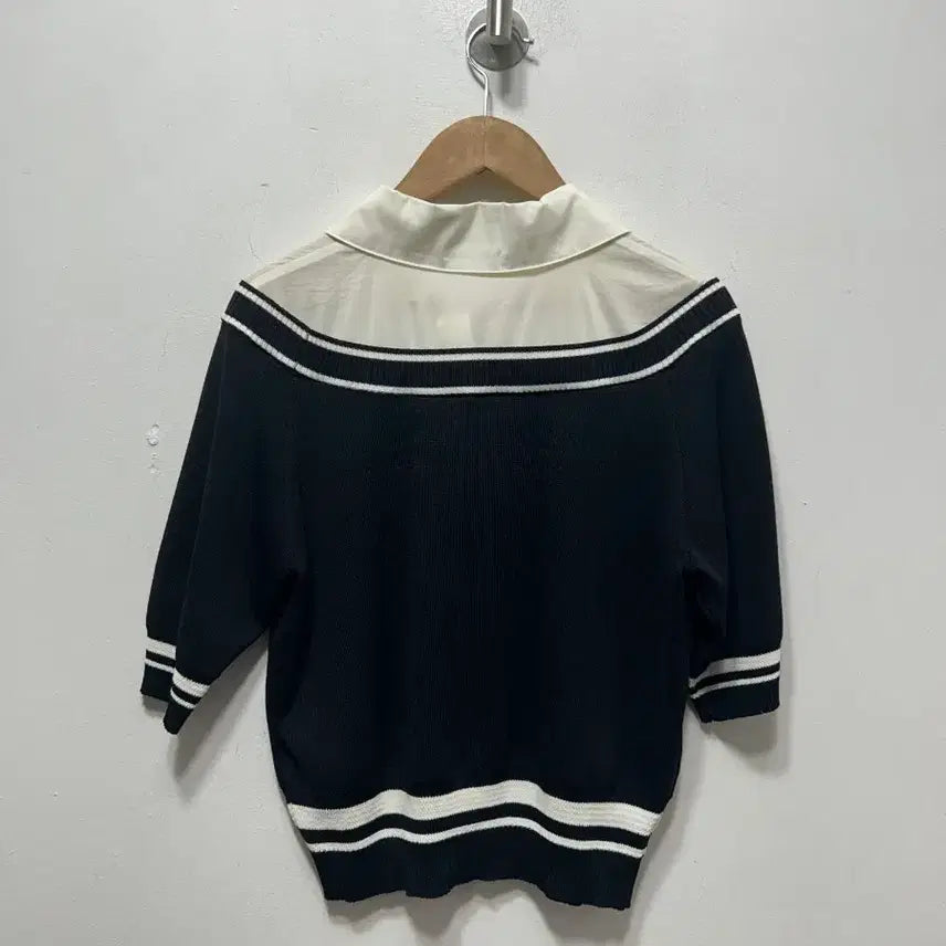 [SOLD OUT] JJ지고트 카라 니트 가디건 블랙 둘레 88