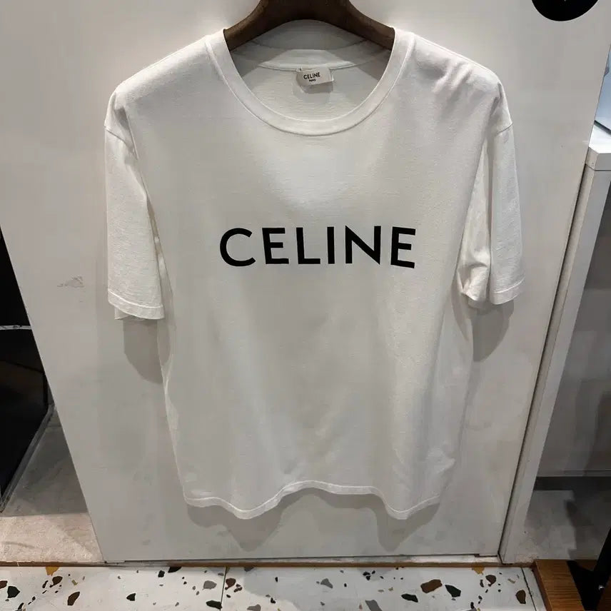 [BUNJANG] Celine Logo Short Sleeve T-Shirt XL / 셀린느 로고 반팔티 xl
