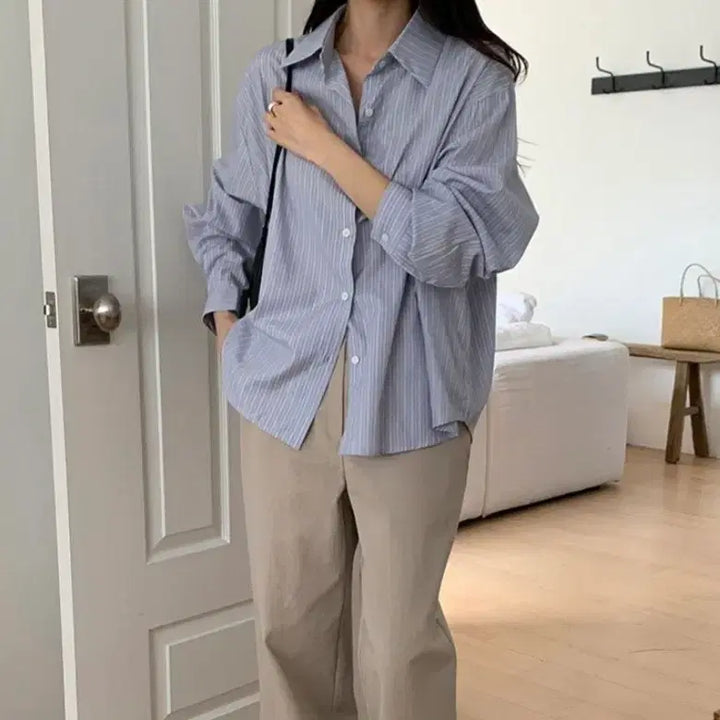 [BUNJANG] Ganaesra Vuel Stripe Shirt / 가내스라 브엘 스트라이프 셔츠
