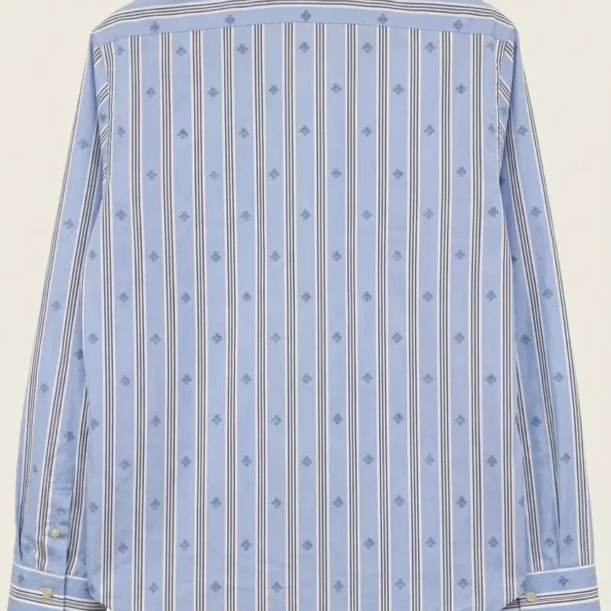 [BUNJANG] Gucci Stripe Embroidered Shirt Blue / 구찌 스트라이프 셔츠 블루