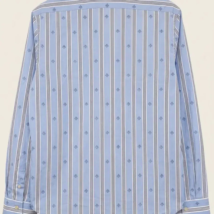 [BUNJANG] Gucci Stripe Embroidered Shirt Blue / 구찌 스트라이프 셔츠 블루