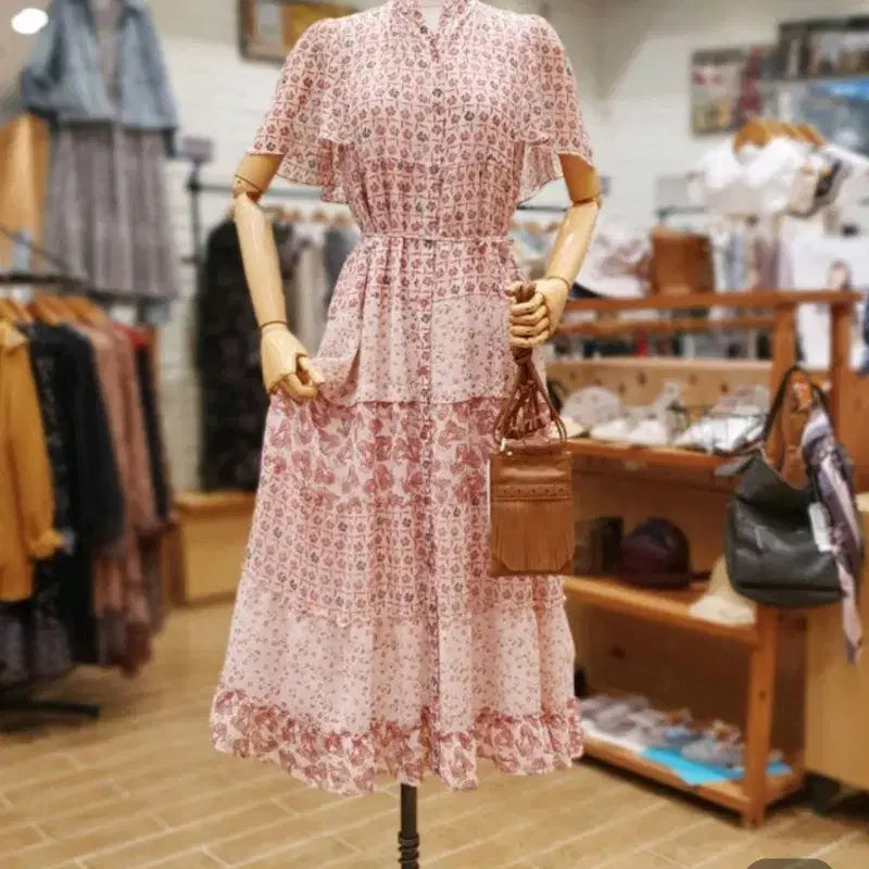 [BUNJANG] Thursday Island Floral Tiered Long Dress / 써스데이아일랜드)