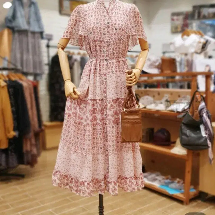 [BUNJANG] Thursday Island Floral Tiered Long Dress / 써스데이아일랜드)