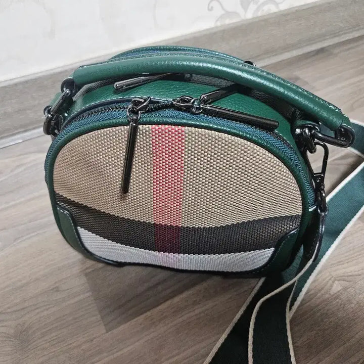 [SOLD OUT] 체크 패턴 미니 크로스백 / 그린 / 상태 좋음 / 데일리 가방