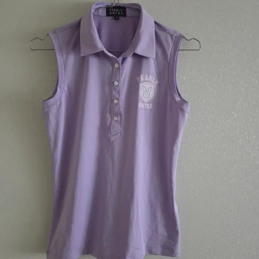 [BUNJANG] PEARLY GATES Sleeveless Polo Shirt / PEARLY GATES 퍼플 민소매 폴로티셔츠