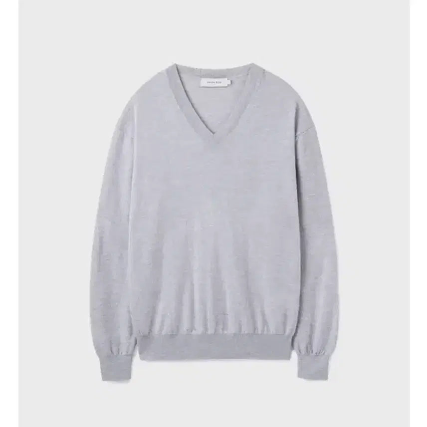 [BUNJANG] Union Blue Crew V-Neck Knit Silver Blue L / 유니온블루 크루 울 V 넥 니트 실버블루 L  새상품