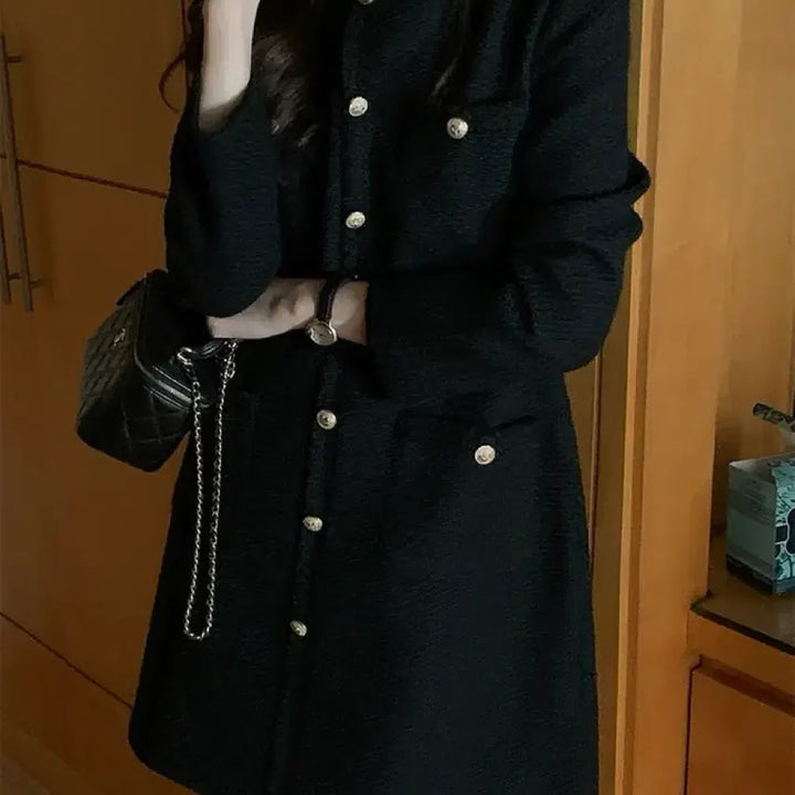 [BUNJANG] Merriaround Tweed Dress Black Label / [새 제품] 메리어라운드 하객룩 트위드 원피스 