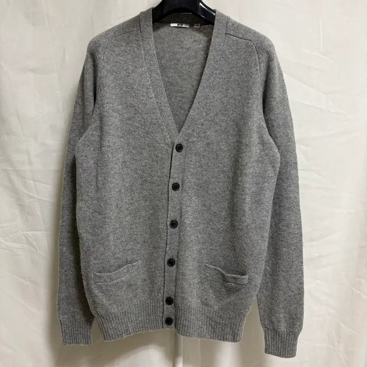[BUNJANG] Uniqlo Lambswool Cardigan - Gray, L / 유니클로 램스울 가디건 / 그레이, L