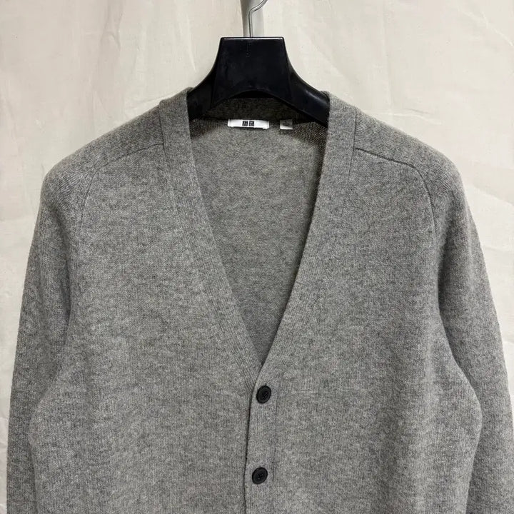[BUNJANG] Uniqlo Lambswool Cardigan - Gray, L / 유니클로 램스울 가디건 / 그레이, L
