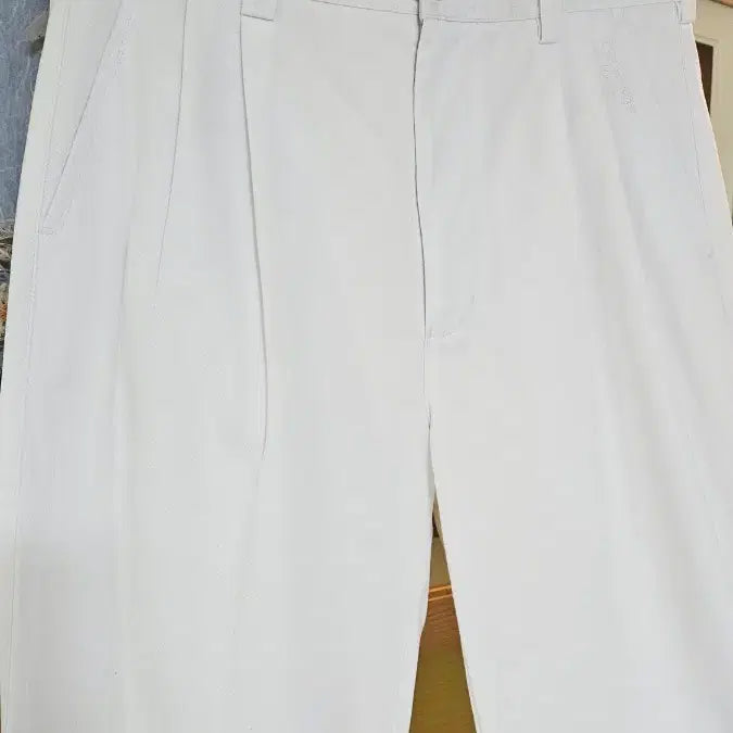 [BUNJANG] Cambridge White Wide Cotton Pants / 거의새옷(31~32)캠브릿지  화이트  남성 와이드면바지