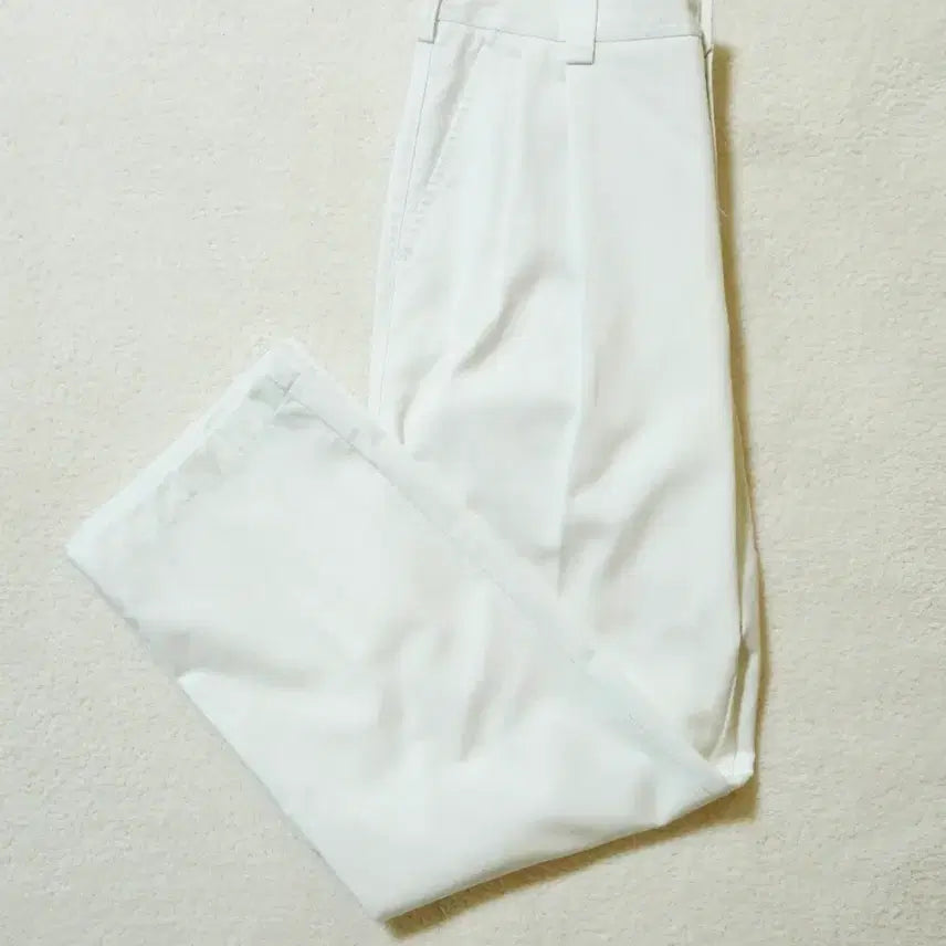 [BUNJANG] Cambridge White Wide Cotton Pants / 거의새옷(31~32)캠브릿지  화이트  남성 와이드면바지