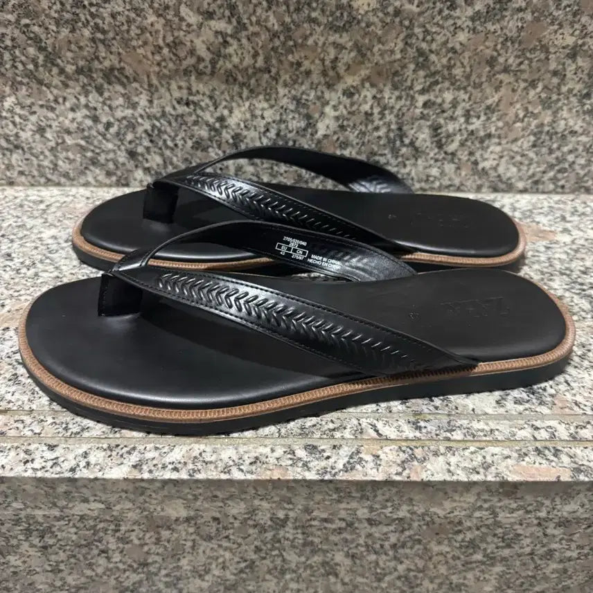 [BUNJANG] ZARA Jerusalem Black Leather Sandals (Size 43) / 자라 ZARA 예루살렘 블랙 레더 샌들 43 사이즈 275
