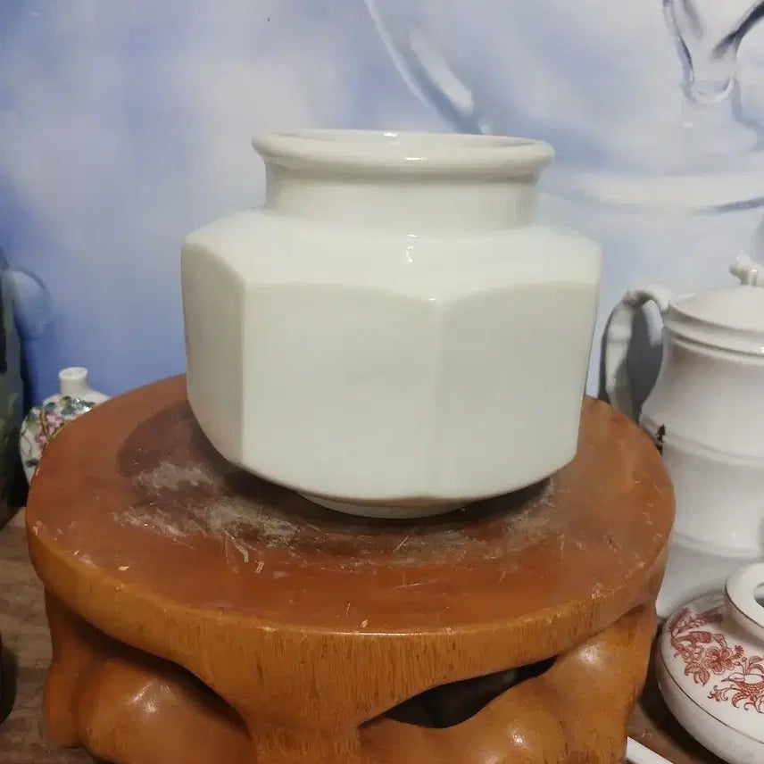 [BUNJANG] Seokdam Ceramic Peony Flower Octagonal Porcelain / 목단꽃  도자기