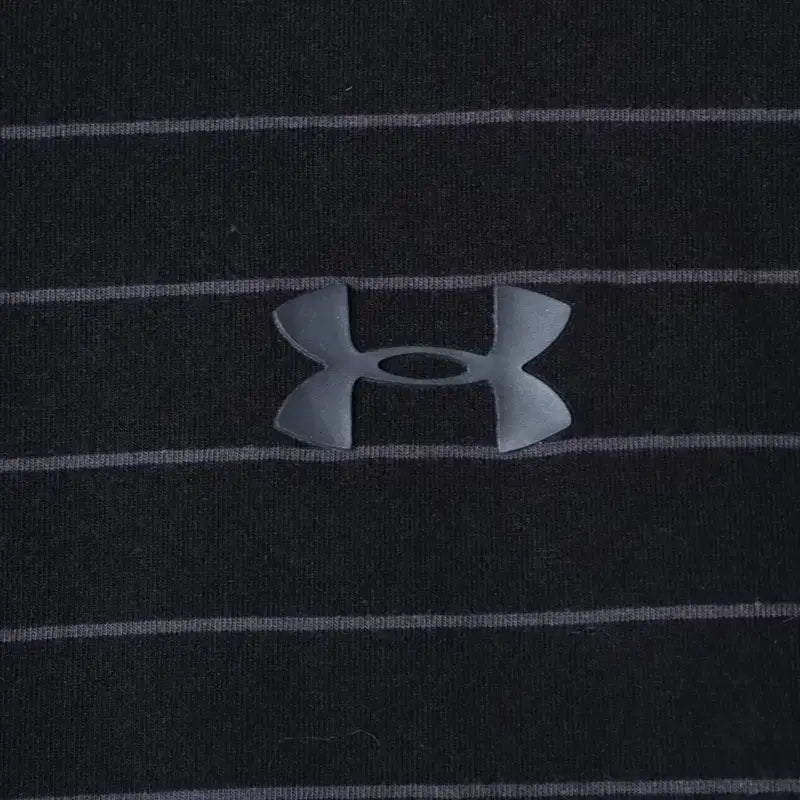 [BUNJANG] Under Armour Striped Black Short Sleeve T-shirt / (S-M) 언더아머 반팔 티셔츠 스트라이프 블랙 올드스쿨-180EC