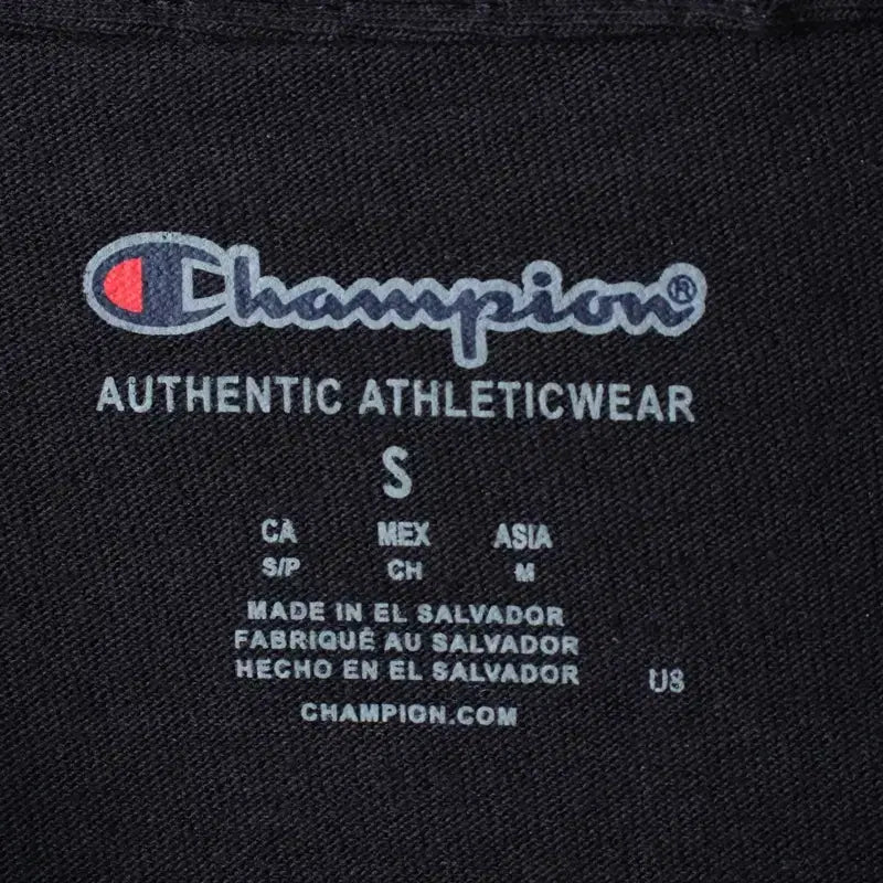 [BUNJANG] Champion Basic Black T-shirt / (S-M) 챔피온 반팔 티셔츠 블랙 무지 기본-180EF