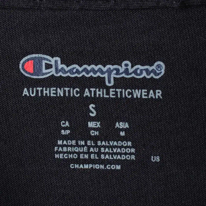 [BUNJANG] Champion Basic Black T-shirt / (S-M) 챔피온 반팔 티셔츠 블랙 무지 기본-180EF