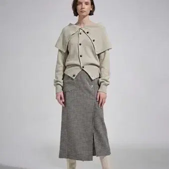 [BUNJANG] System Button Tab Knit Cardigan / 시스템 system 버튼탭  니트 탑 가디건 프리 사이즈 정품