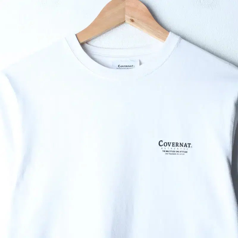 [BUNJANG] Covernat Small Logo White T-shirt / (S-M) 커버낫 반팔 티셔츠 스몰로고 화이트 올드스쿨-180F4