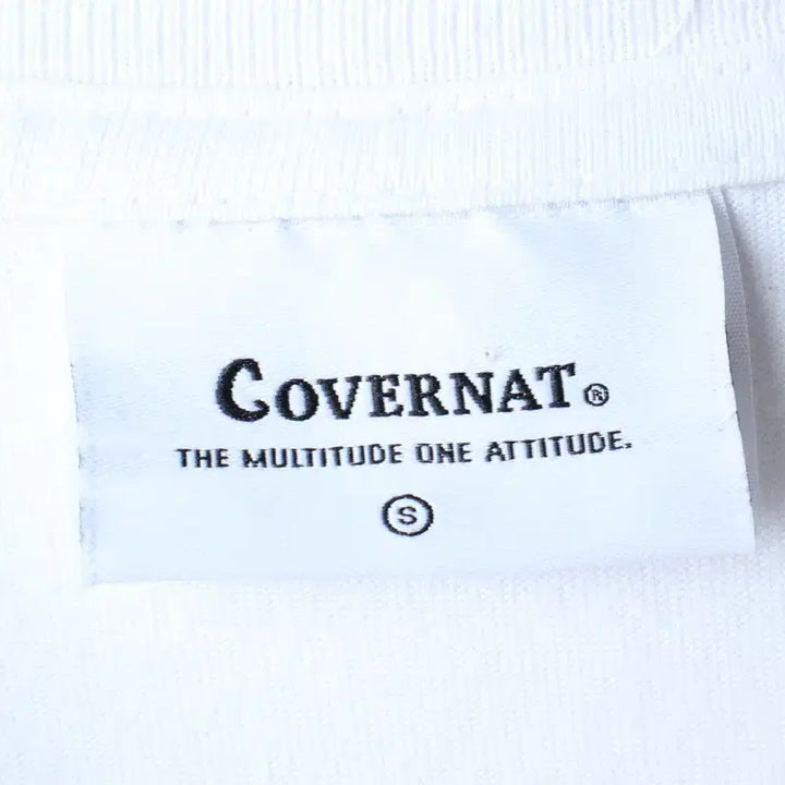 [BUNJANG] Covernat Small Logo White T-shirt / (S-M) 커버낫 반팔 티셔츠 스몰로고 화이트 올드스쿨-180F4