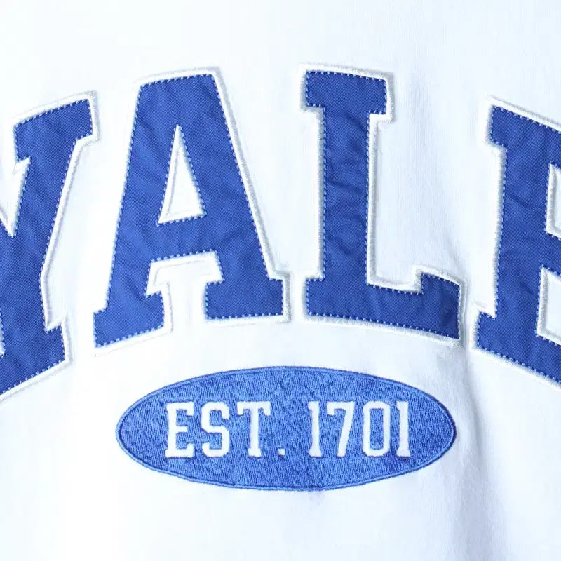 [BUNJANG] Yale Big Logo White T-shirt / (S) 예일 반팔 티셔츠 빅로고 화이트 아메카지-180F5