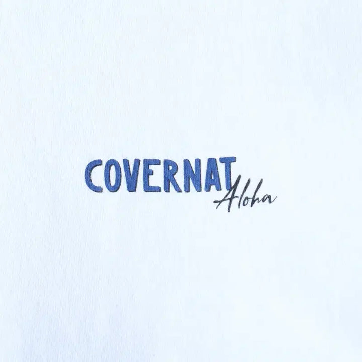 [BUNJANG] Covernat White Old School Back Print T-shirt / (S-M) 커버낫 반팔 티셔츠 백프린팅 화이트 올드스쿨-180F6