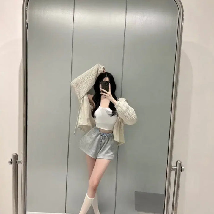 [BUNJANG] YUZ Ivory Knit Outerwear Jacket / 유즈 수입의류 아우터